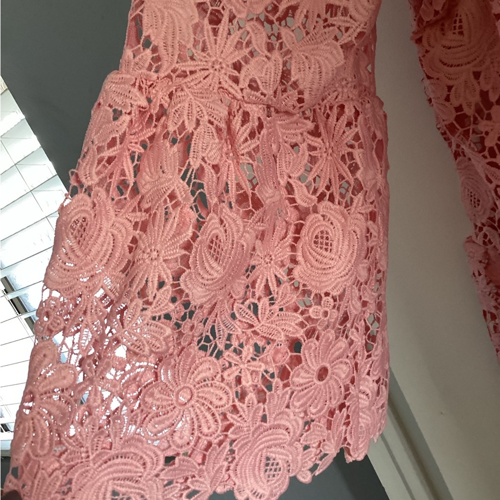 ❤️ Denim 24/7 Pink Lace Floral Cardigan 30 W - Picture 4 of 10